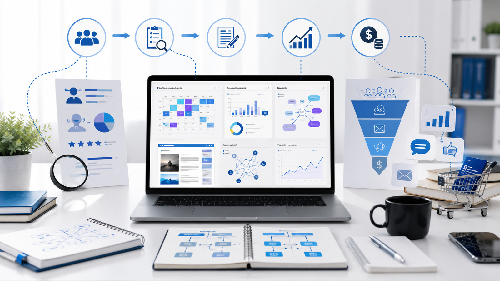 Affiliate marketing content strategy with content planning, SEO, and audience research